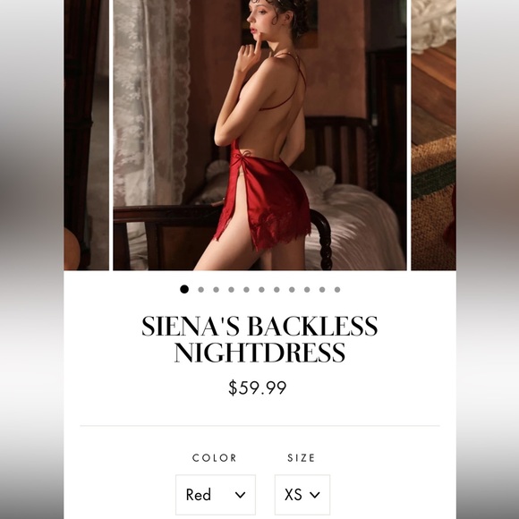 NWOT Intimate Diamond Siennas Backless Nightdress - Picture 6 of 7